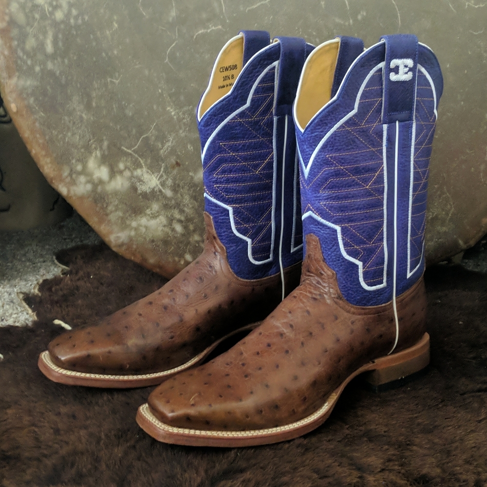 CINCH Edge CEW508 Coronado Collection ostrich cowgirl western boots sz 10.5 new
